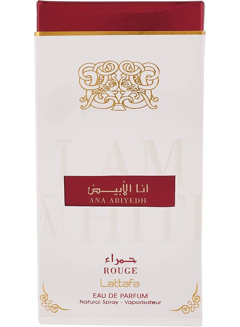 لطافة عطر او دي بارفان انا الابيض للنساء من لطافة - 60 مل، حمراء - Image 2
