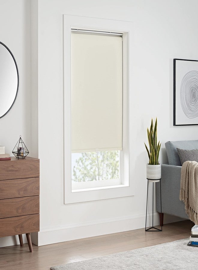 ECLIPSE Arbor Total Privacy Blackout Cordless Window Roller Shade for Living Room, 34 in x 72 in, Ivory - Image 1