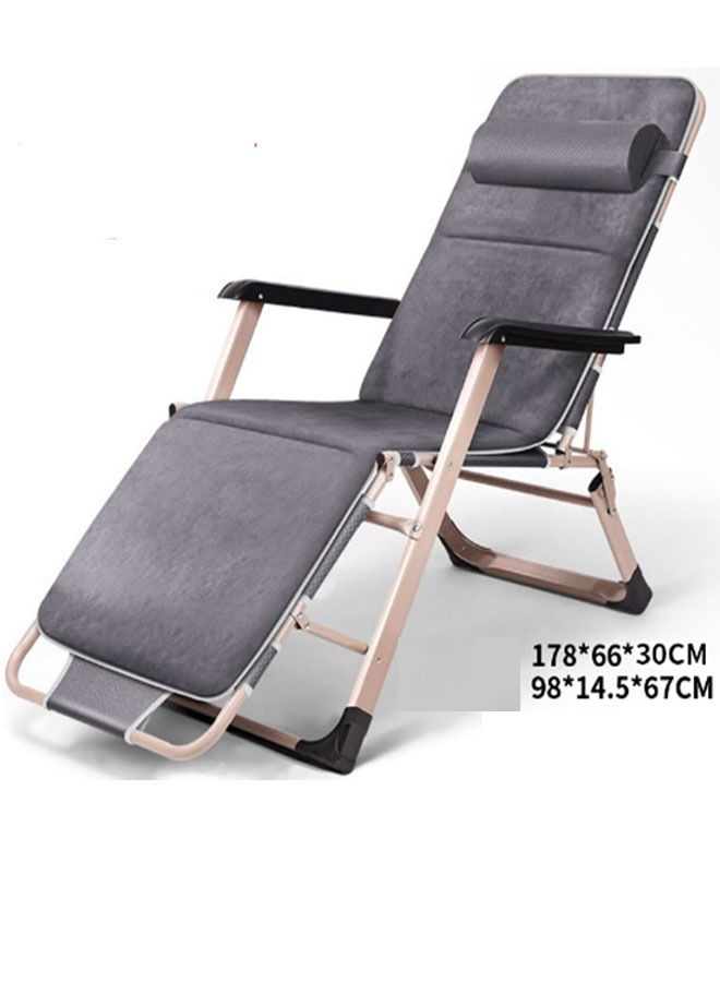 إن كي أكس كرسي استرخاء قابل للطي في الهواء الطلق قابل للطي ومسند ظهر قابل للتعديل مع حصيرة قطنية قابلة للتنفس 4D - Image 4