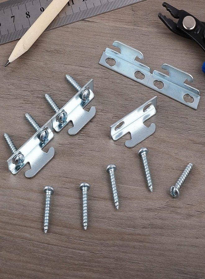 Prasacco 10 Pcs Curtain Rod Brackets Adjustable Curtain Rod Hooks with Screws Curtain Rod Holders Wall Brackets - Image 4