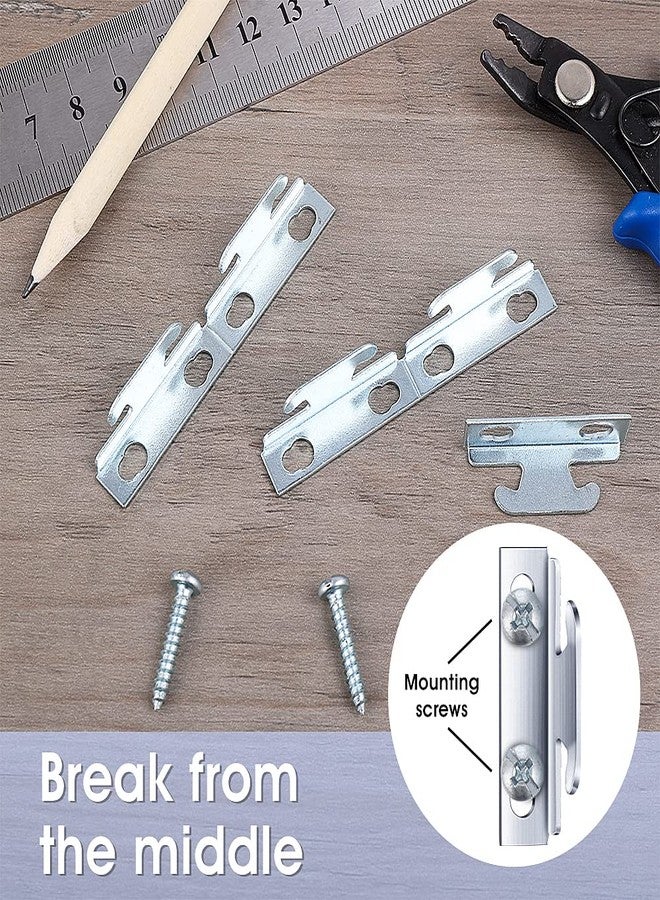 Prasacco 10 Pcs Curtain Rod Brackets Adjustable Curtain Rod Hooks with Screws Curtain Rod Holders Wall Brackets - Image 3