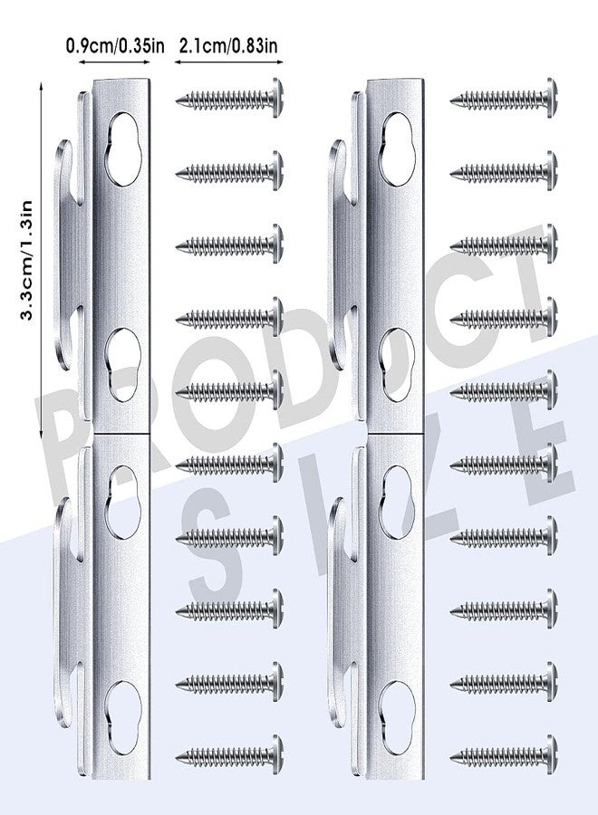 Prasacco 10 Pcs Curtain Rod Brackets Adjustable Curtain Rod Hooks with Screws Curtain Rod Holders Wall Brackets - Image 2