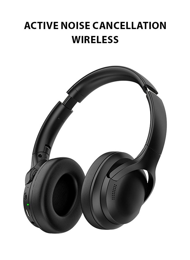 Prostyle Bluetooth Headphones On-Ear Wireless, Active Noise Cancelling, Pure Bass, USB Type-C Fast Charge, Compatible with iPhone, Android, PS5, Xbox, Gaming – Black  - Image 1