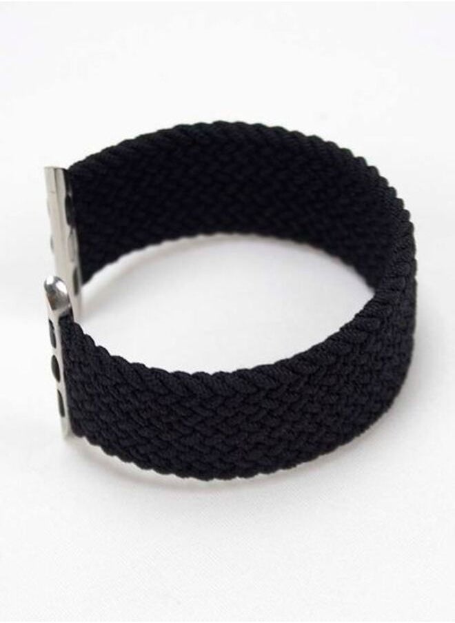 ACLIX - Replacement Nylon Braided Apple Watch Band for 45/44/42 mm Small Black - Image 1