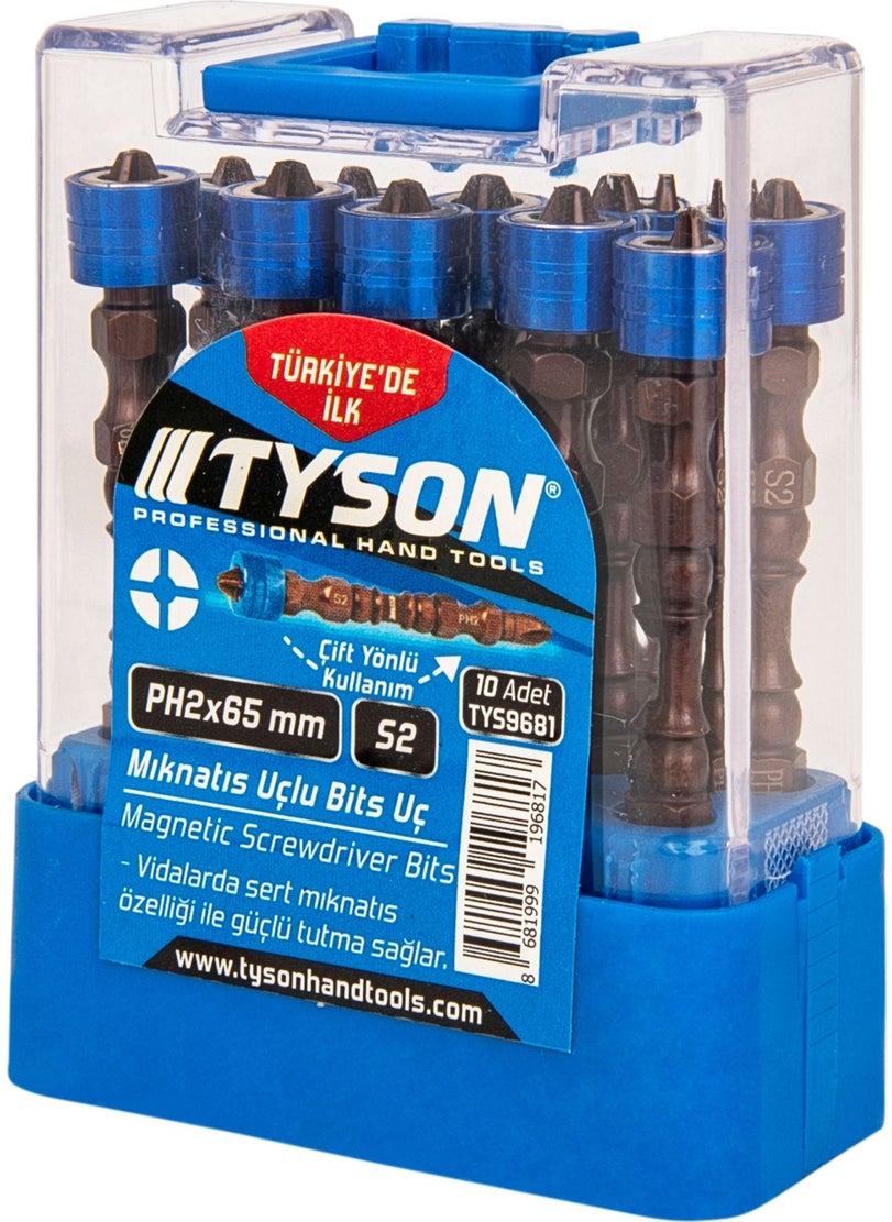 Tyson PH2X65 mm S2 Steel Bidirectional Magnet Tip Bit  - Image 4