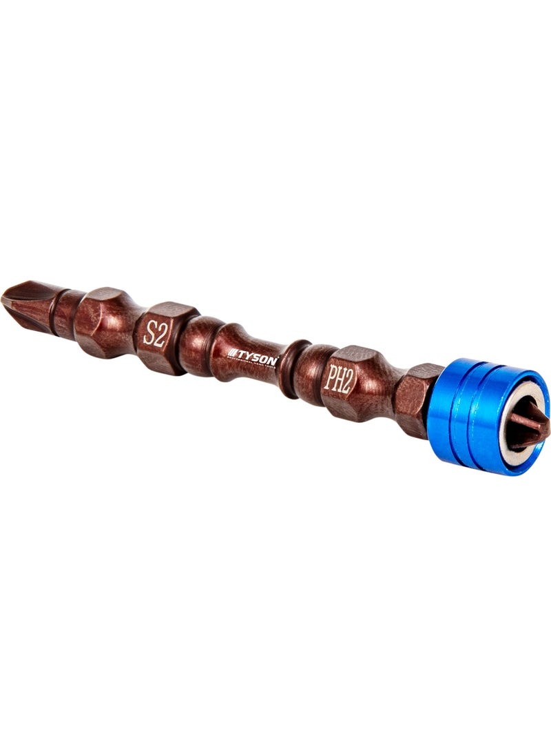 Tyson PH2X65 mm S2 Steel Bidirectional Magnet Tip Bit  - Image 2