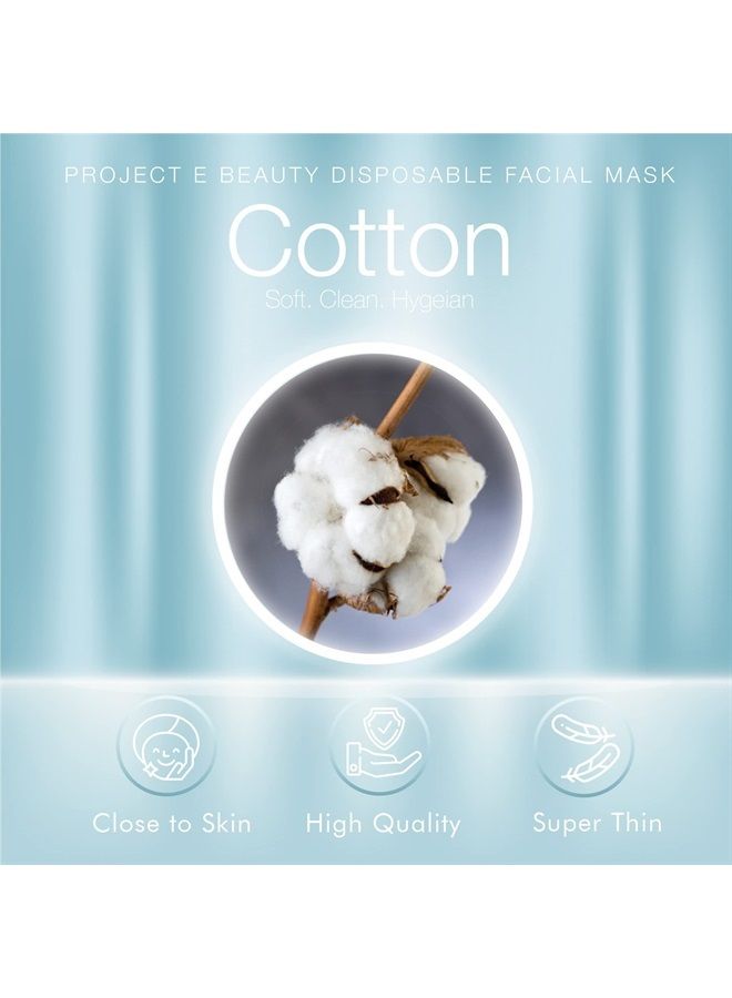 Project E Beauty 100pcs Disposable Compressed Facial Mask by Project E Beauty | 100% Cotton Mask | DIY Sheet Mask | Absorbent Facial Paper | For Toner, Lotion or Serum | For Travel & Home Use | White - Image 2