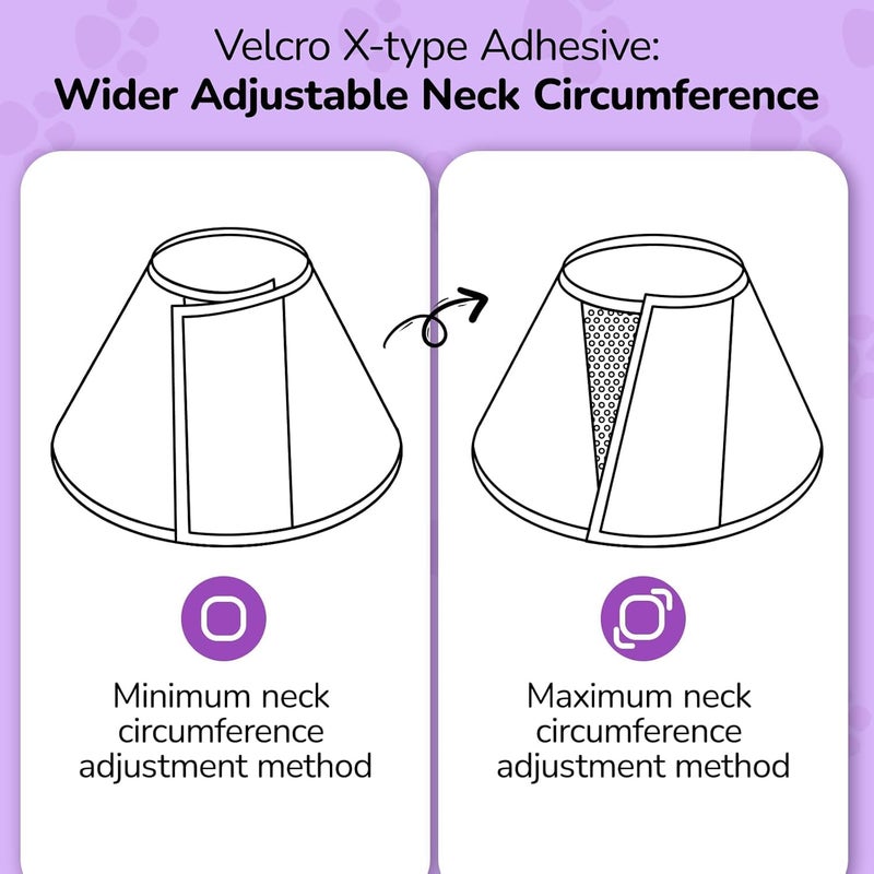 ipetstation Dog Cone Collar for Dogs After Surgery Extra Long, Adjustable Comfy Dog Elizabethan Pet Collar Cone for Large Dogs Anti-Lick Protective Wound - Image 5