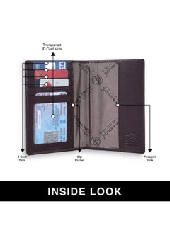 HAMMONDS FLYCATCHER HAMMONDS FLYCATCHER Genuine Leather Passport Cover, Passport Holder for Men and Women - Travel Accessories Document Organizer, RFID Protected Passport Wallet with Card Slots for Trips - Croc Brown  - Image 4