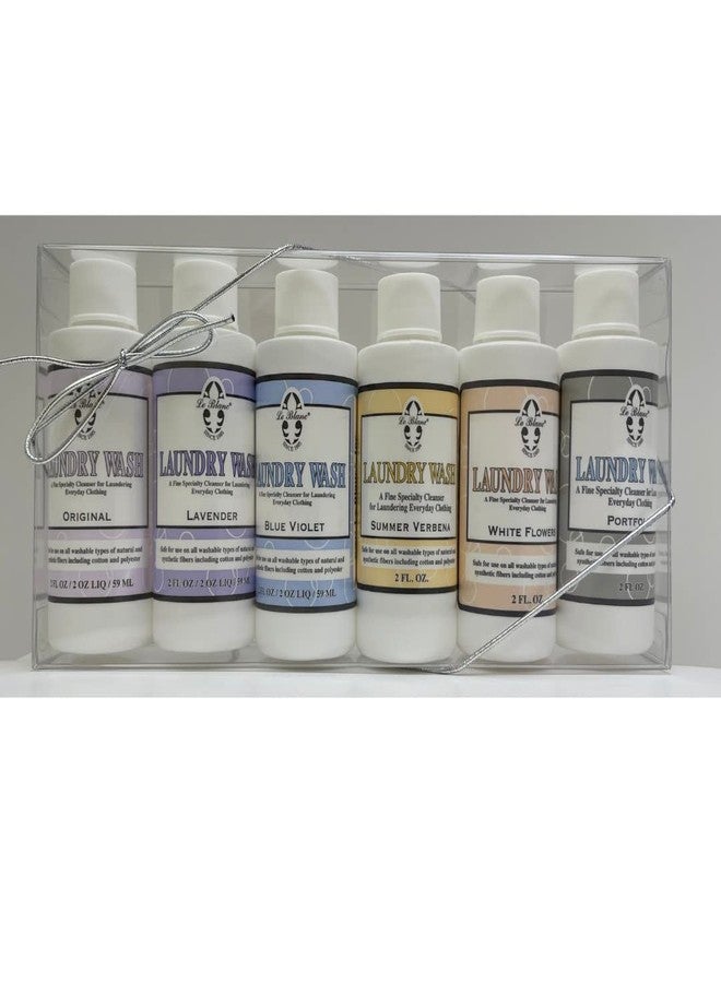 Le Blanc® Laundry Wash Gift Set - Six 2 FL. OZ. Sample bottles of all Laundry Wash Fragrances, One Pack