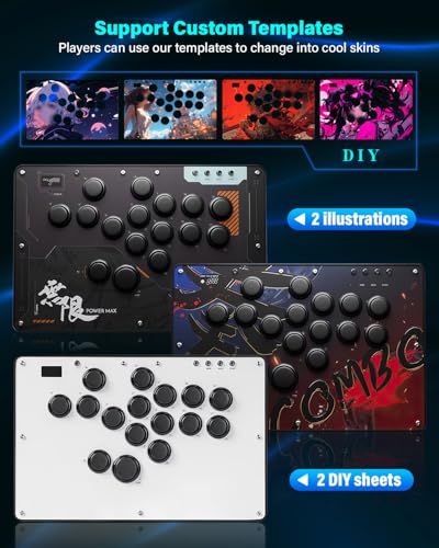 Sehawei Haute42 Arcade Stick U16 All-Button Gamerfinger with Custom RGB & Turbo Functions,Arcade Controller Street Fight for PC/Ps3/Ps4/Switch/Steam Game Keyboard-Supports Hot Swap & SOCD - Image 5