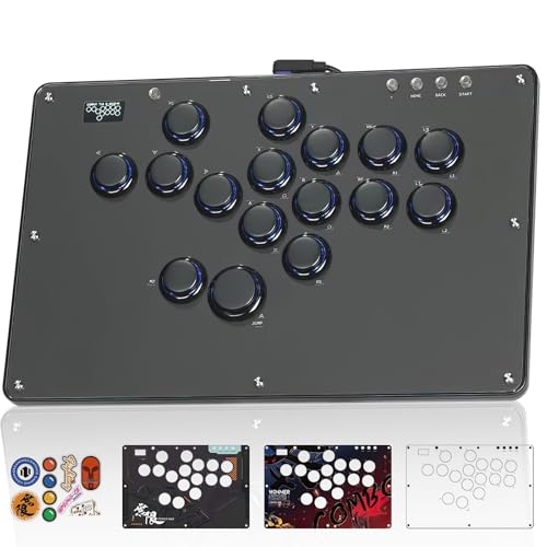Sehawei Haute42 Arcade Stick U16 All-Button Gamerfinger with Custom RGB & Turbo Functions,Arcade Controller Street Fight for PC/Ps3/Ps4/Switch/Steam Game Keyboard-Supports Hot Swap & SOCD - Image 1