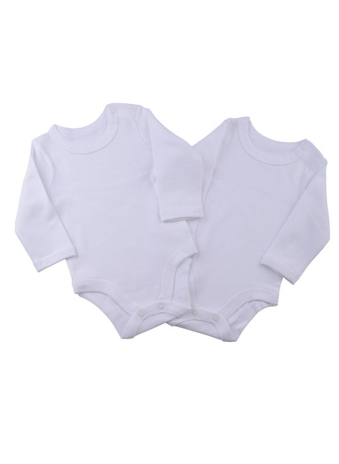 El Sayaad Baby Unisex Long Sleeves Cotton Bodysuit Pack of 2 