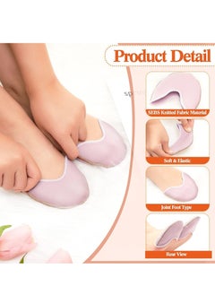 SYOSI Toe Protectors, 2 Pairs Shoes Pouch Ballet Dance Pointe Socks Pad, Pads Covers for Women Heels, Relief Forefoot Pain Slipper, Anti-Slip Half  - Image 3