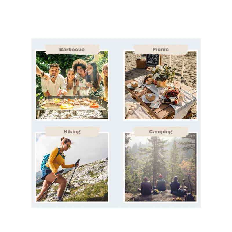 SOLARAE 4 Pieces Camping Utensils,Outdoor Portable Stainless Steel Spoon,Fork & Bottle Opener Combo Camping Utensil Set for Hiking Camping Travel Functional Eating Multi-Tool - Image 4