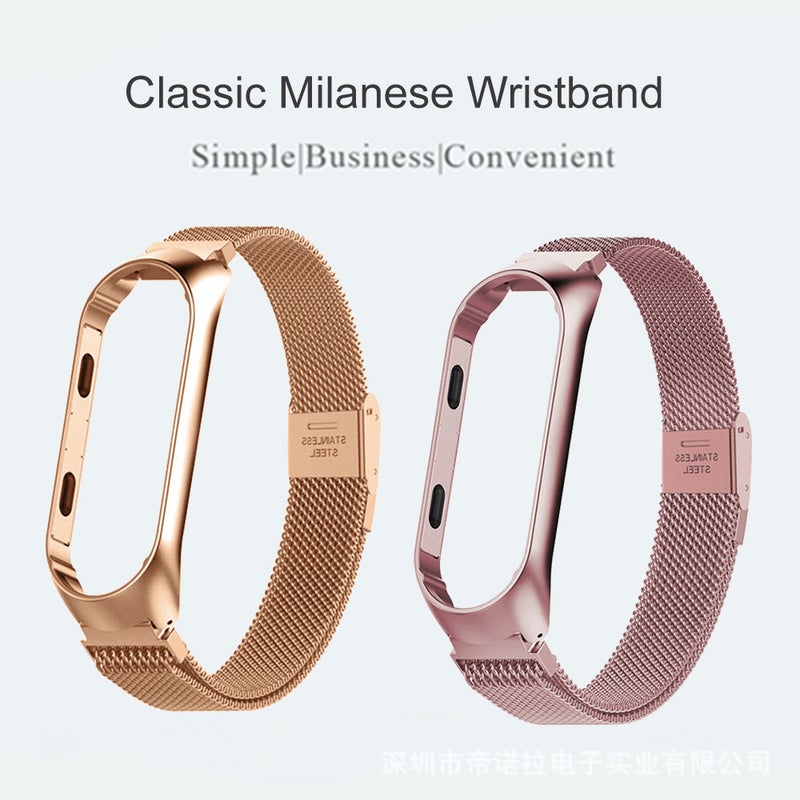 Suitable For Xiaomi Bracelet Wristband Metal Stainless Steel Milanese Nice Mi 6/5/4/3 Universal Replacement Strap - Image 5