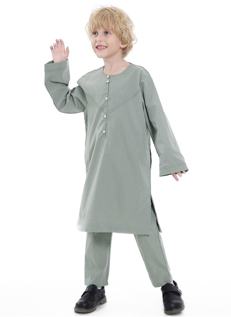 Loquat Boys Robe Suit Gray Green  - Image 1