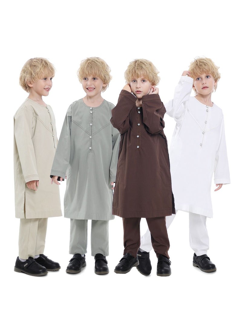 Loquat Boys Robe Suit Gray Green  - Image 4