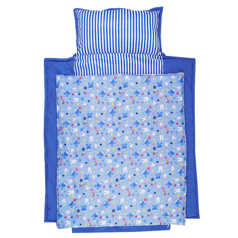 Creative Textiles Baby Cotton Bedding Set (Blue, Twin, Multicolour) Soft Cotton Material NestUltra Soft Cusioned - Image 2