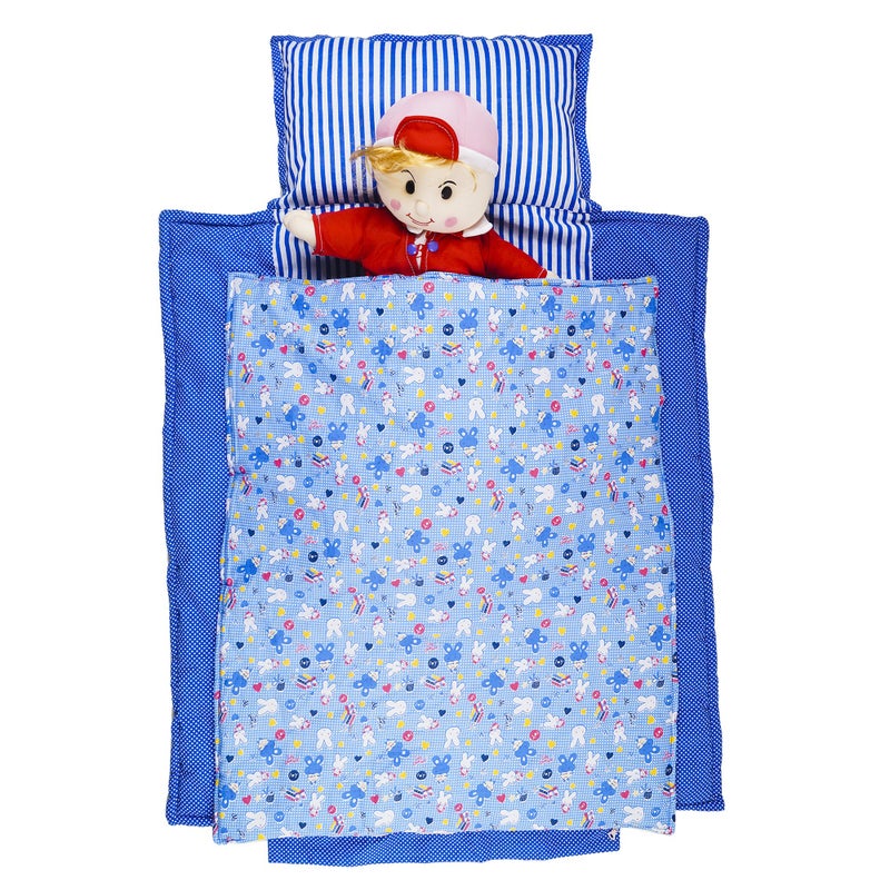 Creative Textiles Baby Cotton Bedding Set (Blue, Twin, Multicolour) Soft Cotton Material NestUltra Soft Cusioned - Image 1