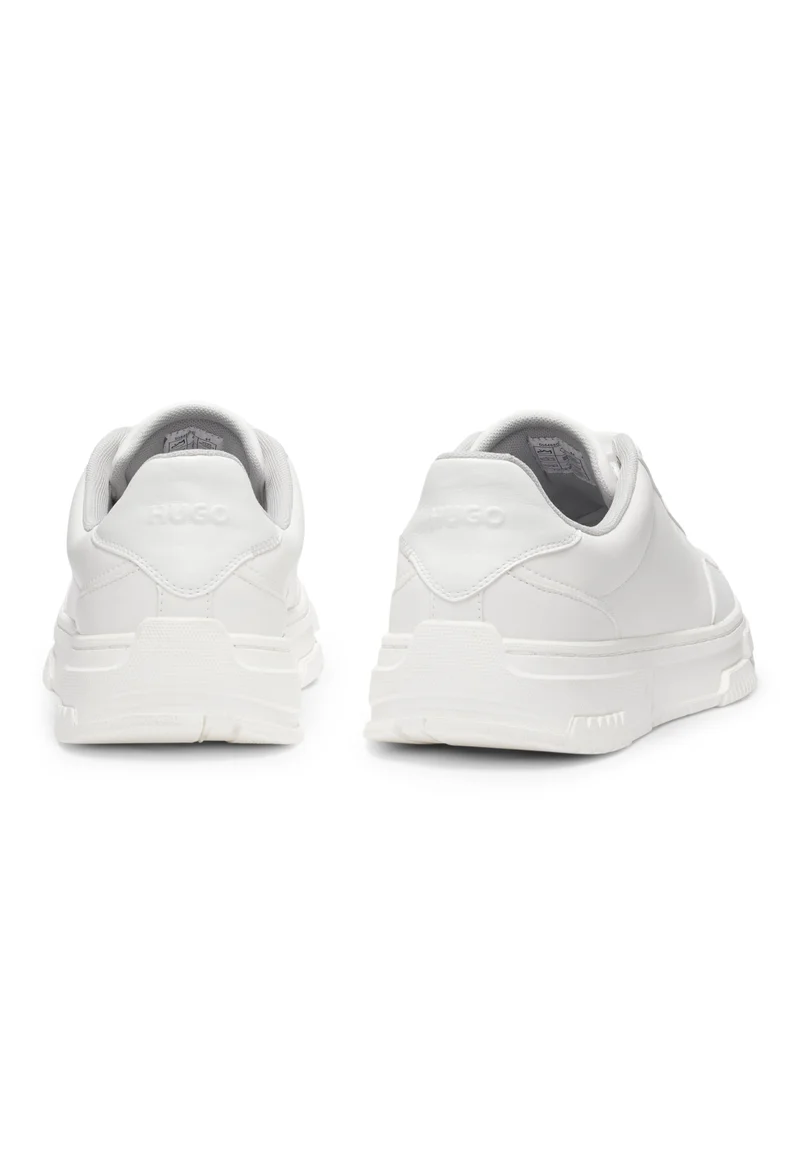 هوجو Faux-leather trainers with zigzag detailing