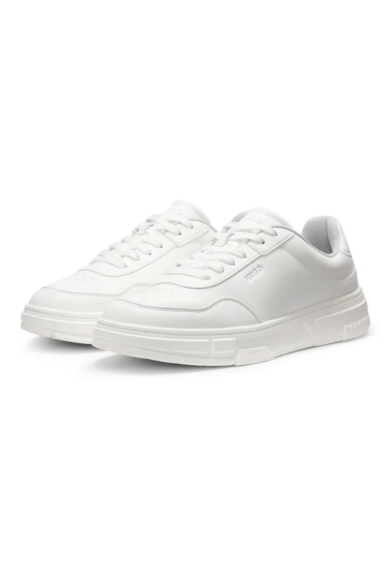 هوجو Faux-leather trainers with zigzag detailing