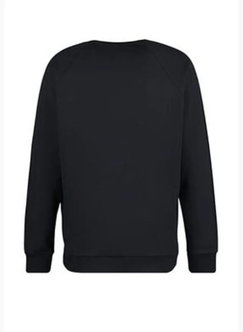 trendyol Black Men's Basic Oversize Fit Crew Neck Raglan Sleeve Sweatshirt.