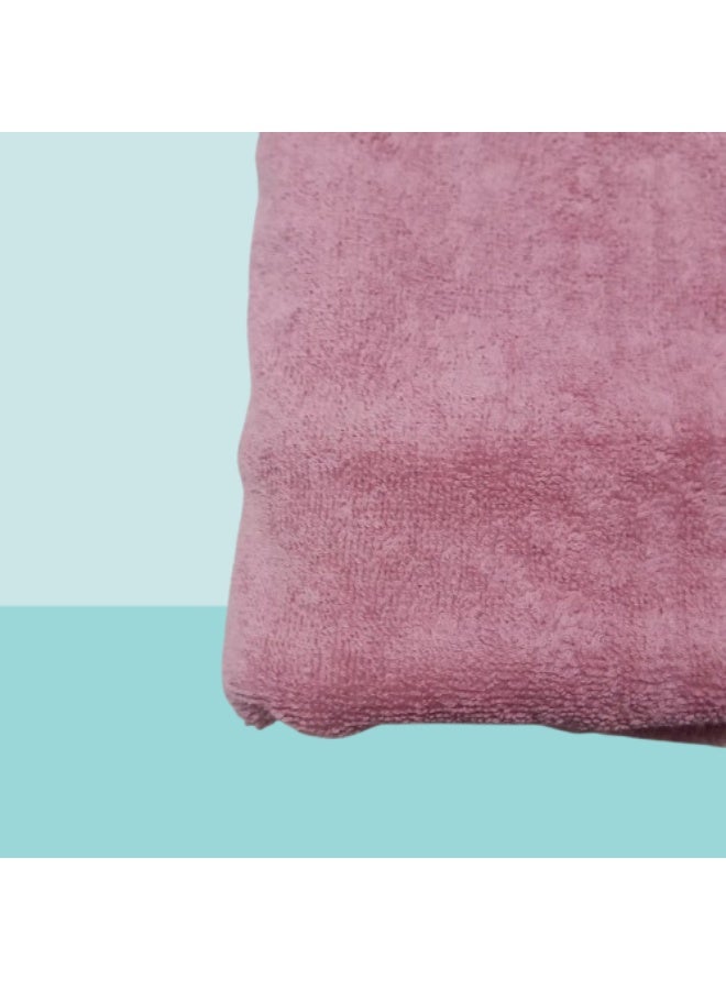Large cotton towel, 70x140 cm ,rose color - Image 2