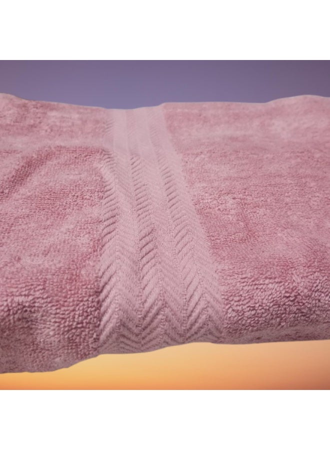 Large cotton towel, 70x140 cm ,rose color - Image 4