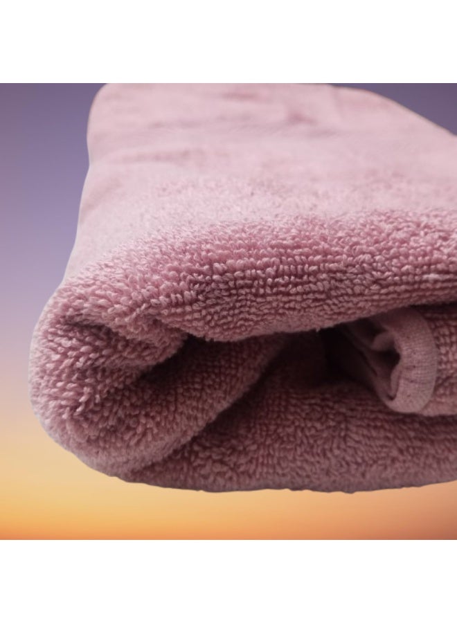 Large cotton towel, 70x140 cm ,rose color - Image 3