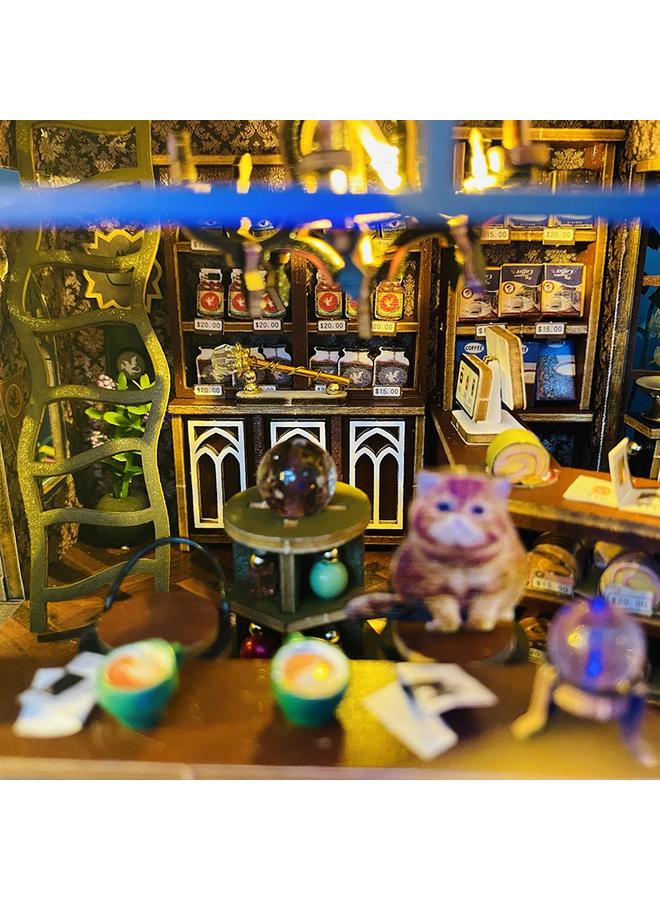 Bluejw Hongda Diy Cabin Magic Magic Castle 3d Three-dimensional Assembled Book Stand Building Model Adult Decompression Toy Gift - Image 4