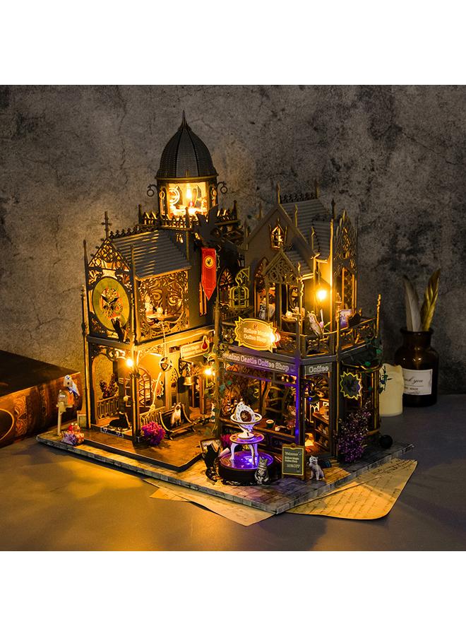 Bluejw Hongda Diy Cabin Magic Magic Castle 3d Three-dimensional Assembled Book Stand Building Model Adult Decompression Toy Gift - Image 5