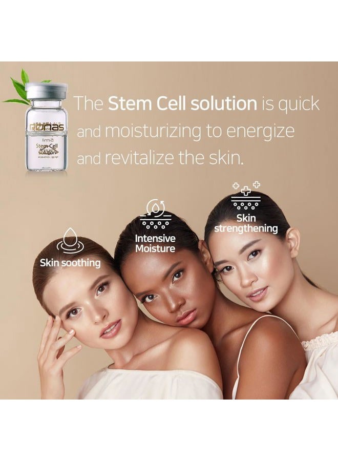 Ronas Stem Cell Solution ampoules Anti Aging Formula Best Anti Aging Serum Plant Stem Cells Hyaluronic Acid Restore Replenish Skin Smooth Wrinkles All Skin type 0.16oz 10vial - Image 3