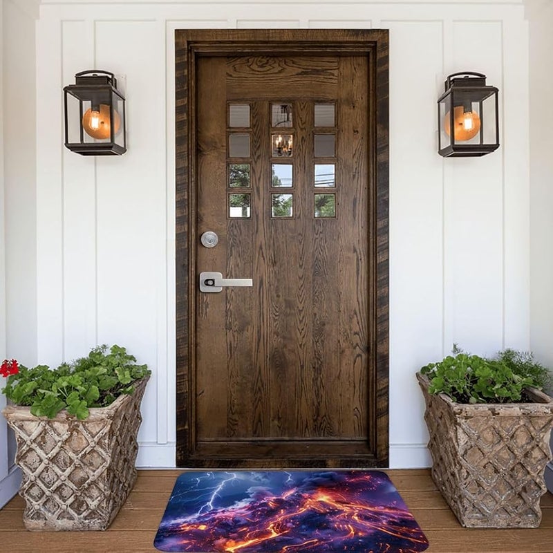Phayah Volcanic Lava Doormat 16x24 Indoor Outdoor Front Door Mat For Patio Garage Porch - Image 1