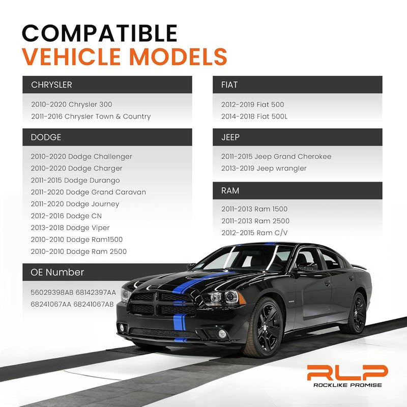RLP TPMS Tire Pressure Monitoring System Sensor 433MHz Compatible with Jeep Wrangler JK Dodge Ram Charger Replacement for 56029398AB 68142397AA 68241067AA 68241067AB - Image 3