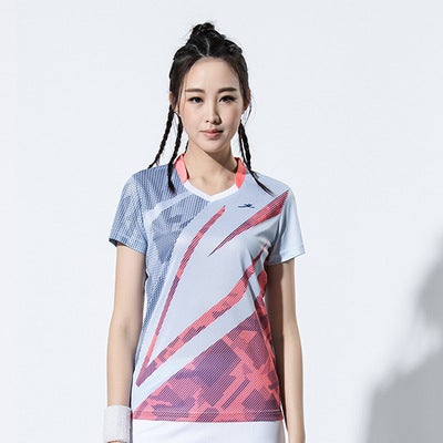 Generic Quick-Dry Badminton Set Unisex Table Tennis Sporting Gear Women light gray top