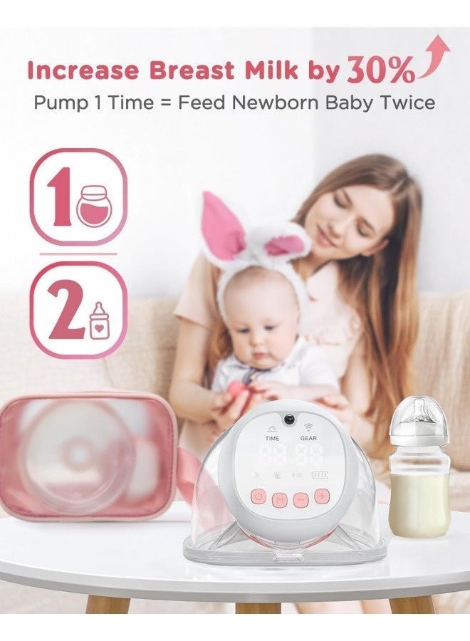 Wearable Electric Breast Pump - Cordless, Rechargeable, Quiet, Portable - Comes with 112 Milk Storage Bags - BPA Free - Perfect for Working and Traveling Moms - Image 4