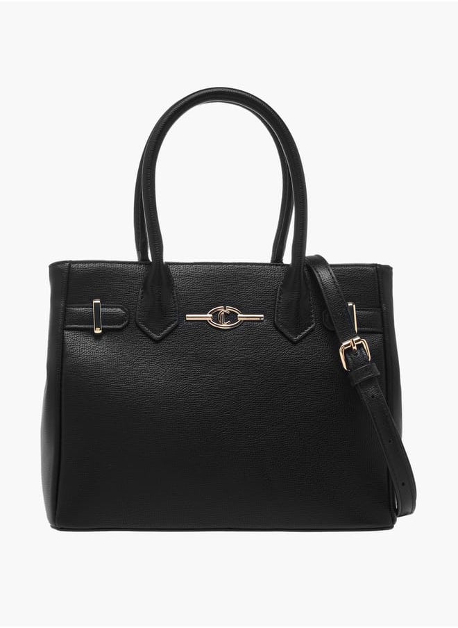 Le Confort Women Textured Tote Bag with Double Handles and Detachable Strap  - Image 1