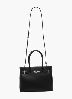 Le Confort Women Textured Tote Bag with Double Handles and Detachable Strap  - Image 2