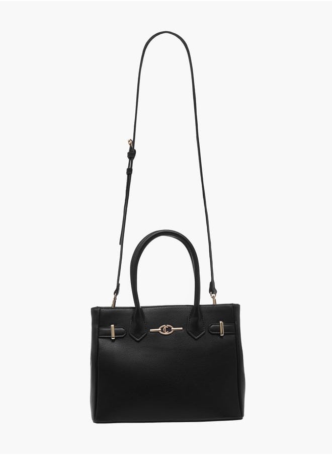 Le Confort Women Textured Tote Bag with Double Handles and Detachable Strap  - Image 2