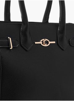 Le Confort Women Textured Tote Bag with Double Handles and Detachable Strap  - Image 4