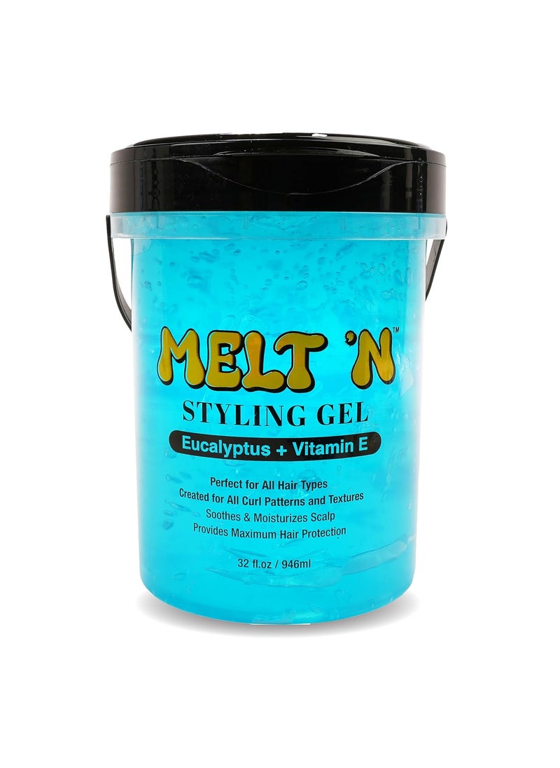 EBIN NEW YORK EBIN NEW YORK Meltn Styling Gel Eucalyptus Oil and Vitamin E 32oz  Strong Hold Styling Hydrates and Moisturize Gives High Shine and Refreshing and Cooling Sensation No Frizz or Brekage 