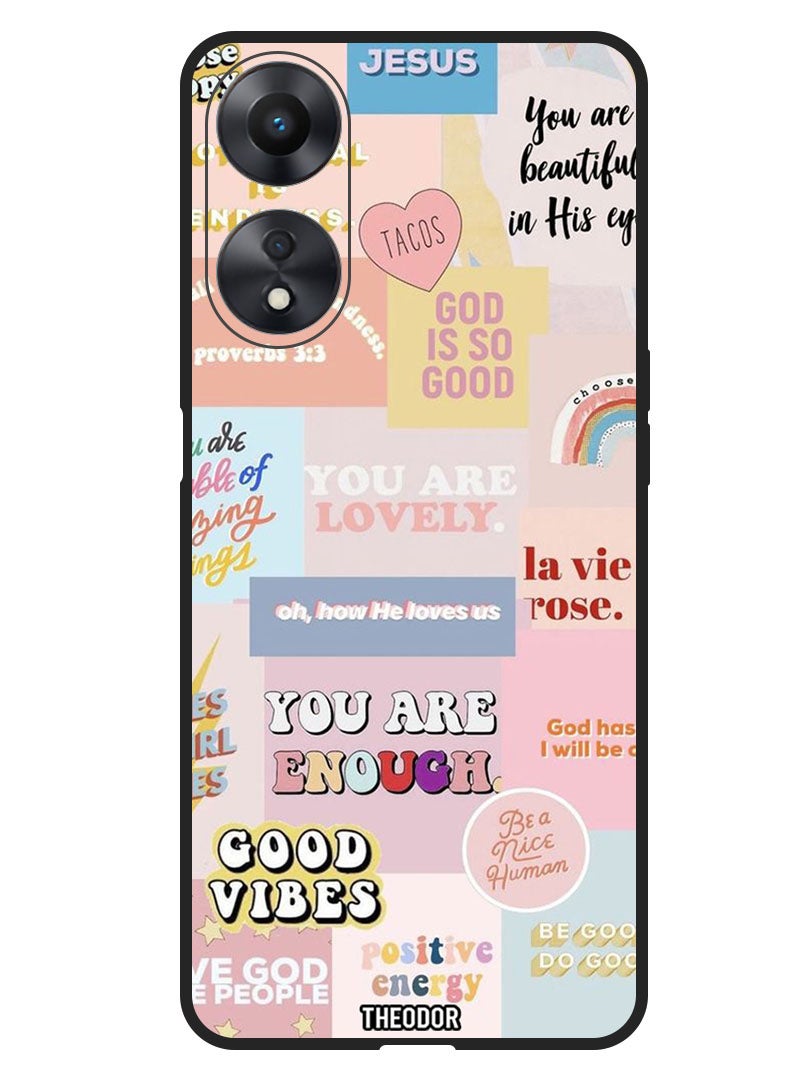 Theodor Protective Case Anti Scratch Shock Proof Bumper Cover For Oppo A1 5G Collage - Image 1