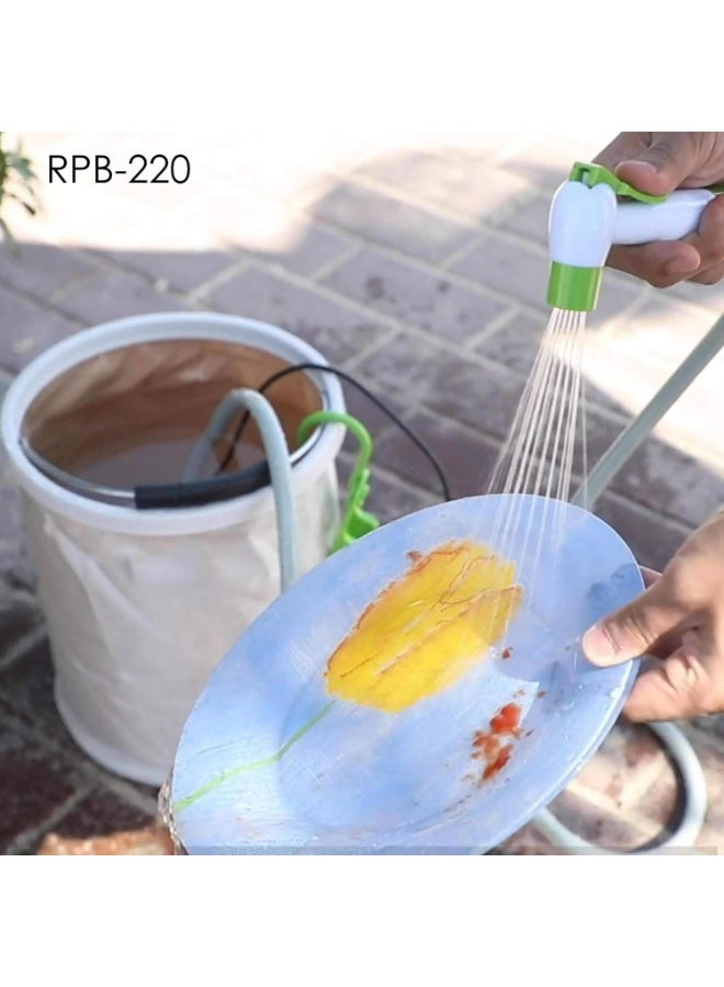 دي إل سي  رشاش مياه/ بيديت خارجي قابل للحمل واعادة الشحن من كراون لاين، لون اخضر تفاحي، Rpb-220 - Image 5