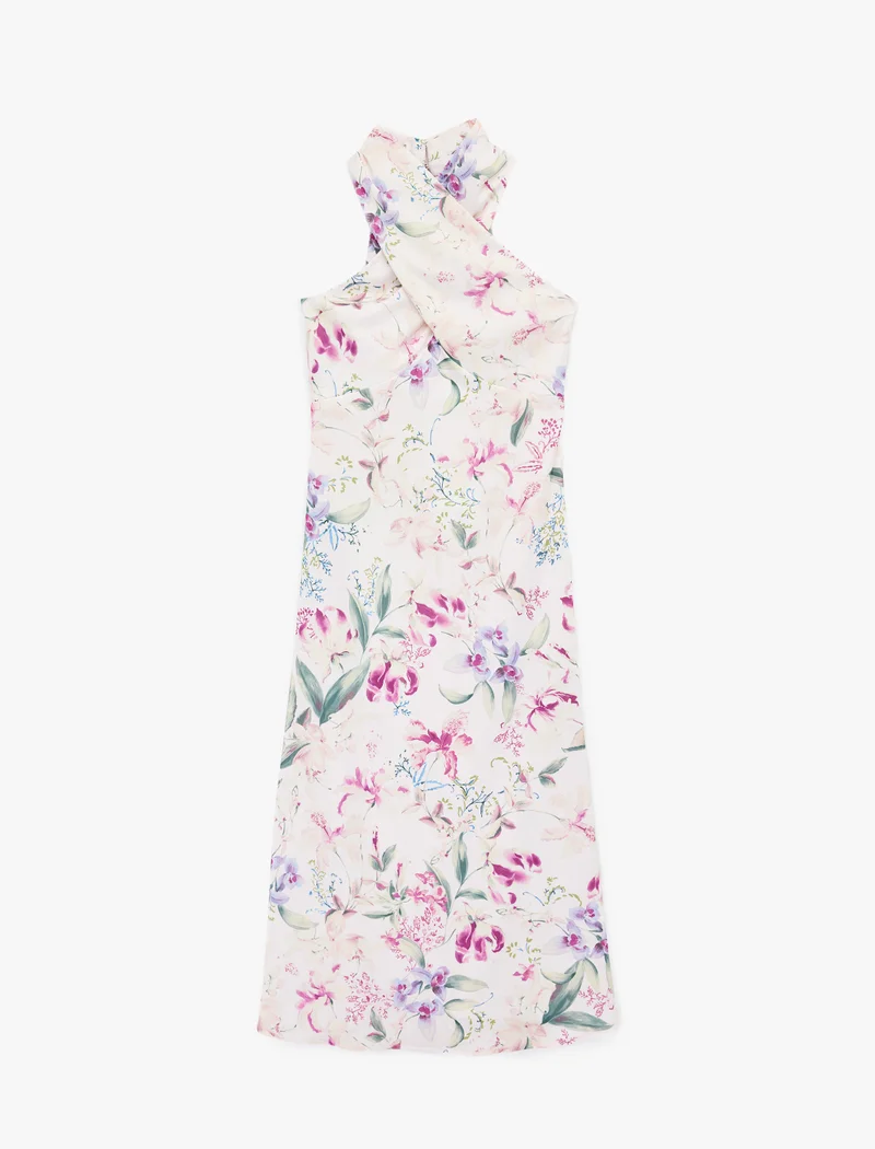 Koton  Halter Neck Satin Dress for Women | Best Price UAE