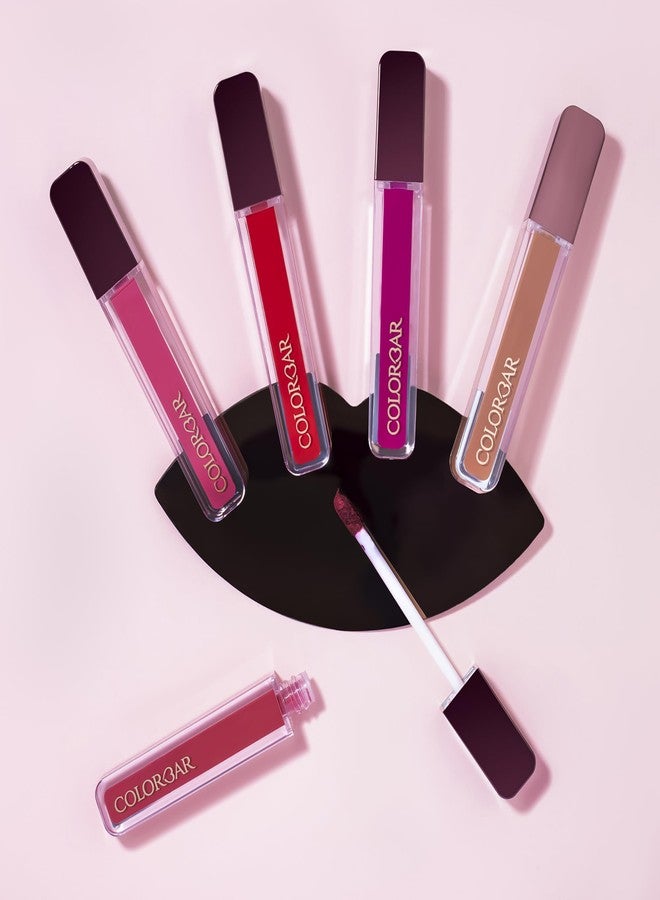 Colorbar Powerkiss Vegan Matte Lipcolor - Hydrating Matte Lipstick - Talc-Free and Highly Pigmented Liquid Lipstick - 002 Tempted - 0.16 oz - Image 4