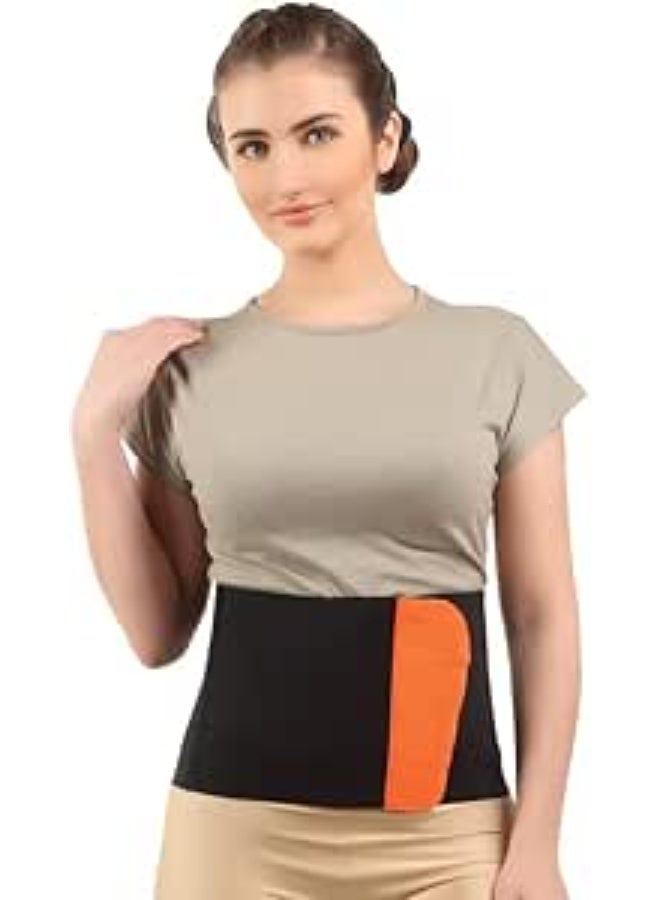 Abdominal Support Belt 20cm – Adjustable Black XL, Comfortable & Practical Waist Support for Daily Use