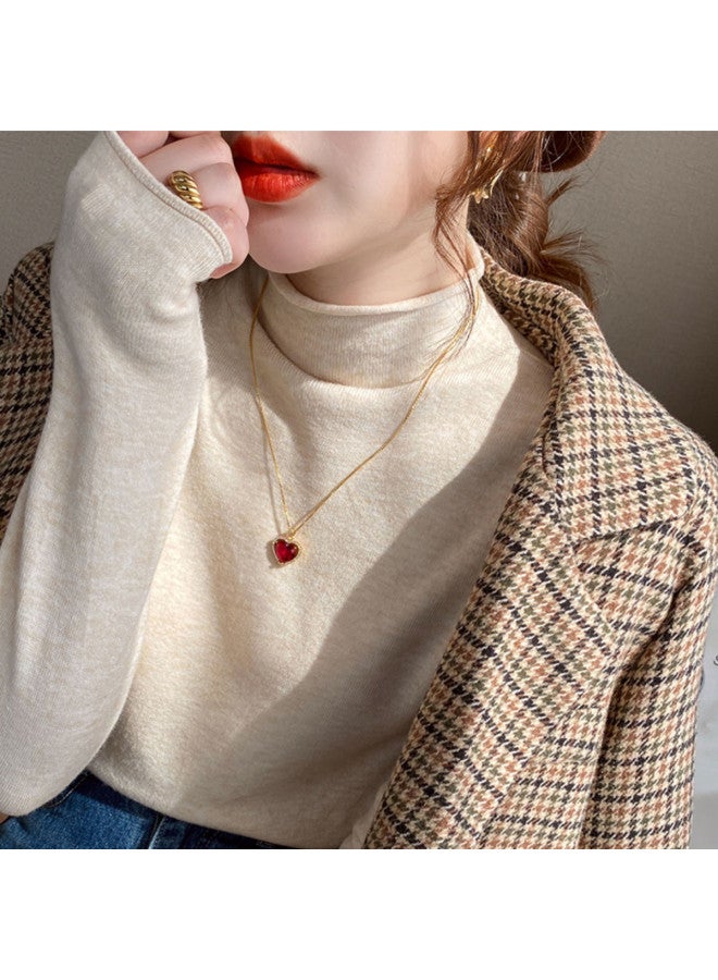 PLANDOO Stylish Retro Roll-Neck Knitted Base Shirt Women'S Autumn Winter Long-Sleeved Top - Image 3