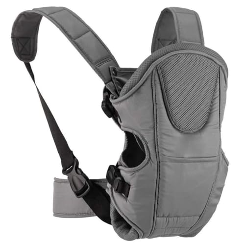 BABIES BLOOM Baby Carrier Bag for 0 to 18 Months Baby Carrier Cum Kangaroo Bag Lightweight & Travel Friendly Front and Back Carrier Position Padded Neck & Shoulder Support (Black) - Image 2