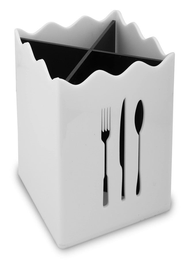 BARCROCK 4 IN 1 Cutlery Holder Multi Purpose Use For Kitchen Cutlery Holder Office Stationery Item Holder and Dining Table Forks Holder Chopstick and Spoon Stand - Image 2